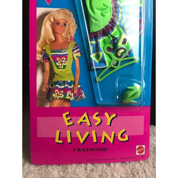 Barbie Easy Living Fashions - Easy To Dress (1991 Arco Toys, Mattel Dress Hanger - Picture 3 of 6